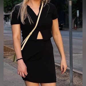 Pacsun Collared Ribbed Crop Top